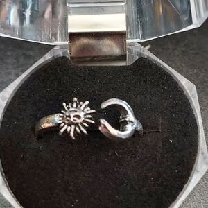 Sterling silver ring size 6 Sun and Moon